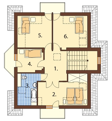 Projekt domu DM-6219 - rzut