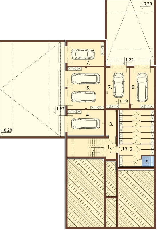 Projekt domu L-6600 - rzut