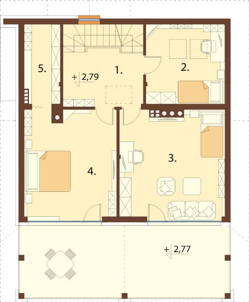 Projekt domu DM-6611 - rzut