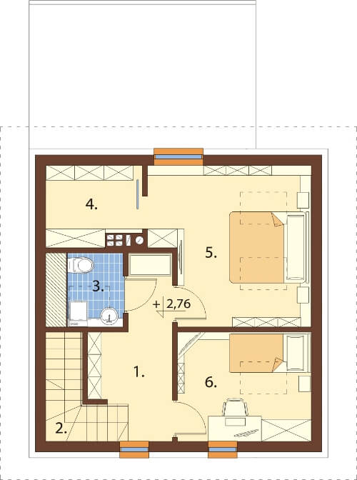 Projekt domu DM-6609 - rzut