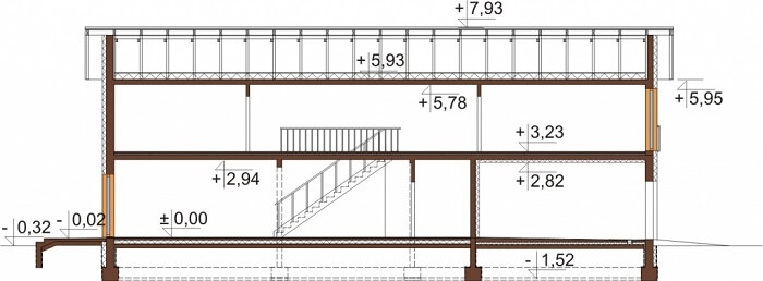 Projekt domu DM-6597 - przekrój