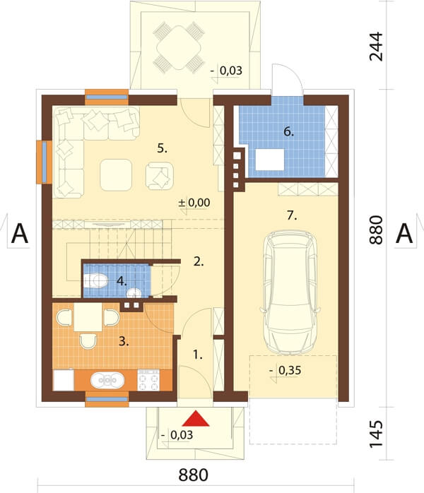 Projekt domu DM-6522 - rzut