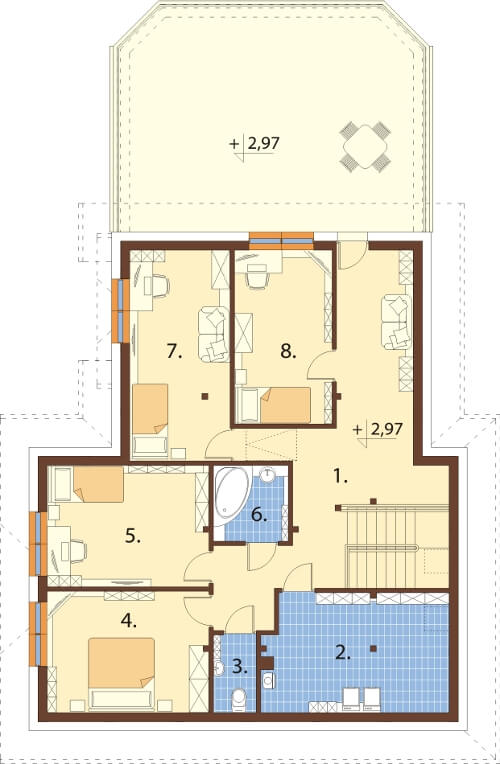 Projekt domu DM-6608 - rzut