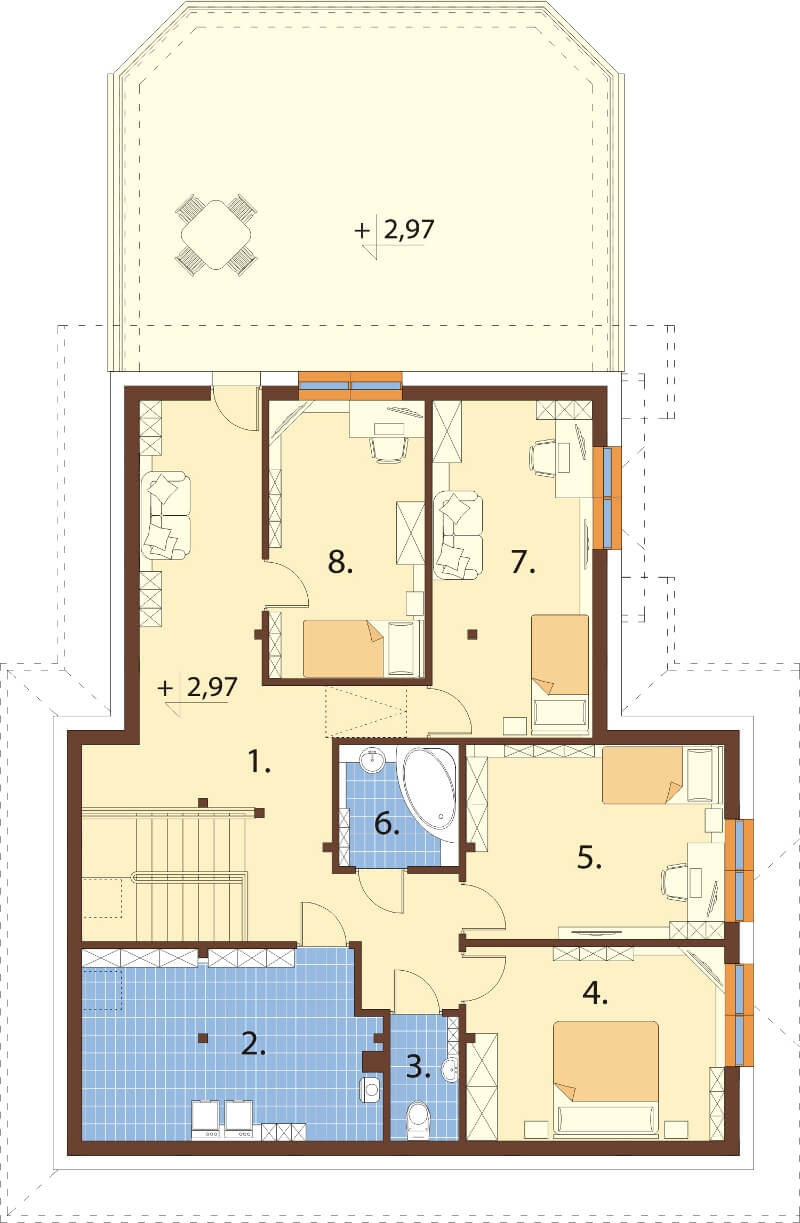 Projekt domu L-6608 - rzut