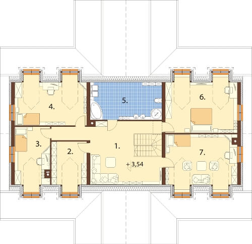 Projekt domu DM-6601 - rzut