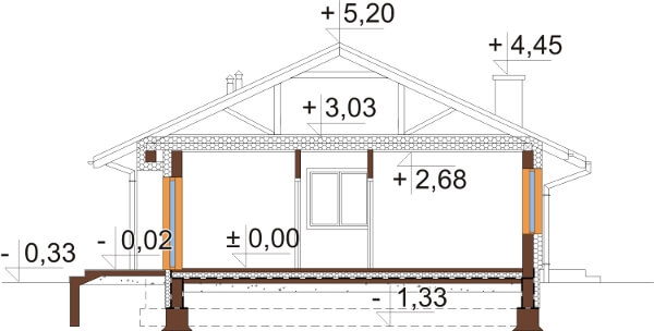 Projekt domu DM-6616 - przekrój