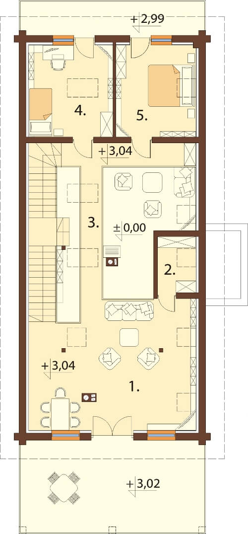 Projekt domu DM-6606 - rzut