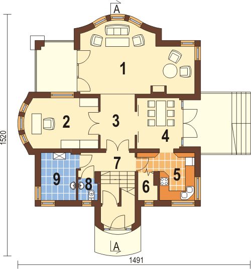 Projekt domu DM-6222 - rzut