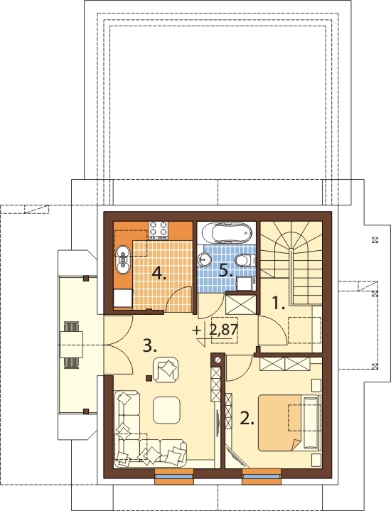 Projekt domu DM-6525 - rzut