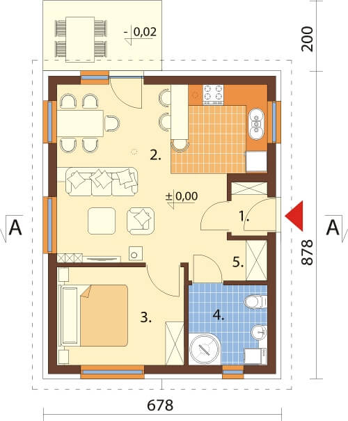 Projekt domu DM-6632 - rzut