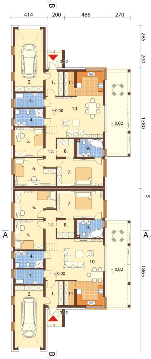 Projekt domu DM-6526 - rzut