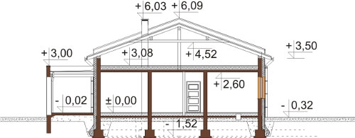 Projekt domu DM-6526 - przekrój