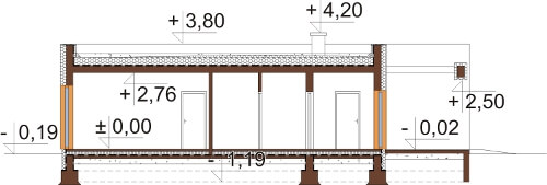 Projekt domu DM-6621 - przekrój