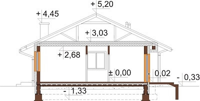 Projekt domu L-6616 - przekrój
