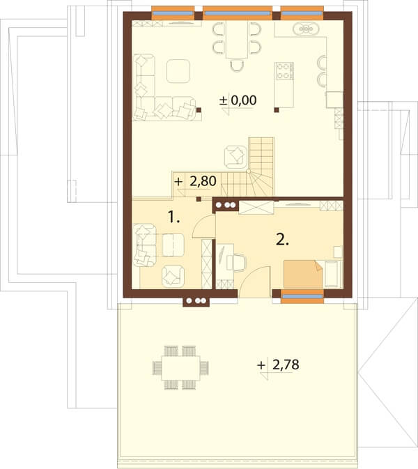 Projekt domu DM-6620 - rzut