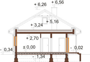 Projekt domu DM-6637 - przekrój