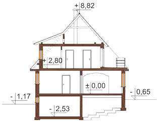 Projekt domu DM-6226 - przekrój