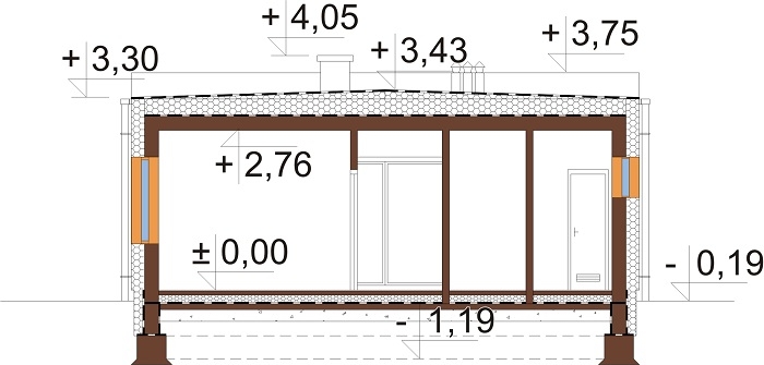 Projekt domu DM-6636 - przekrój