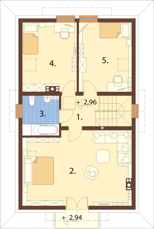 Projekt domu DM-6624 - rzut