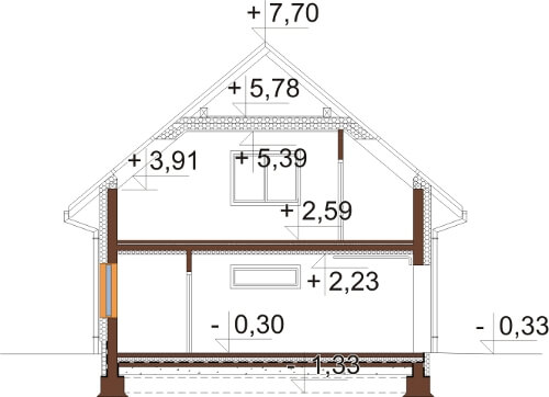 Projekt domu DM-6618 - przekrój