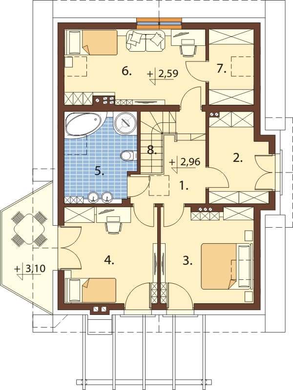 Projekt domu DM-6618 - rzut