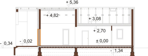 Projekt domu DM-6622 - przekrój