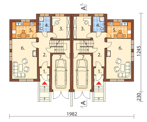 Projekt domu DM-6228 - rzut