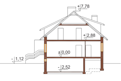 Projekt domu DM-6228 - przekrój