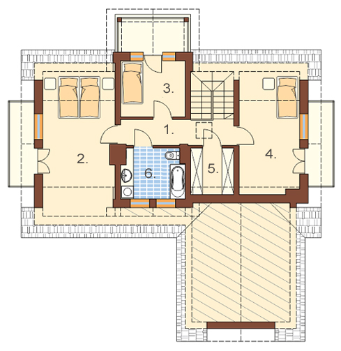 Projekt domu DM-6229 - rzut