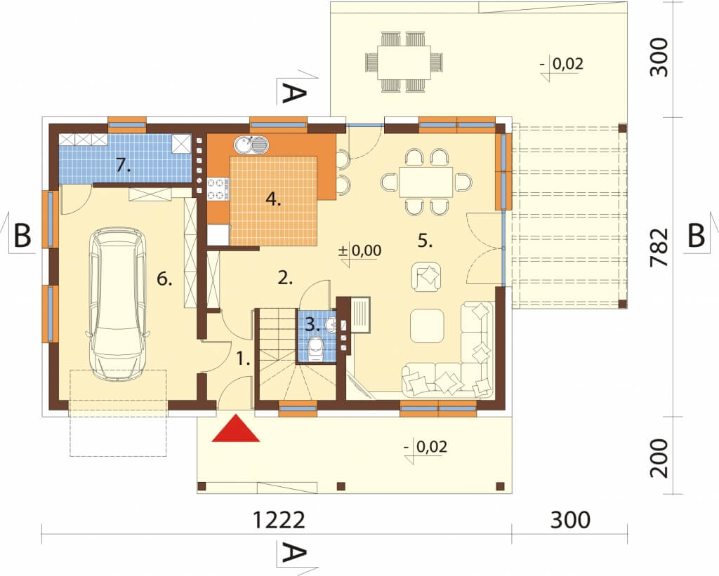 Projekt domu DM-6631 - rzut