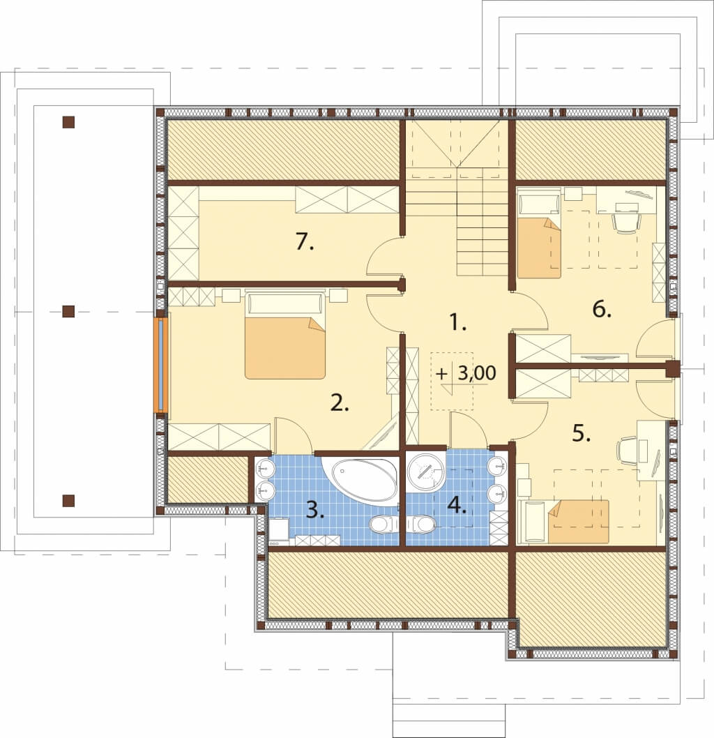 Projekt domu DM-6629 - rzut