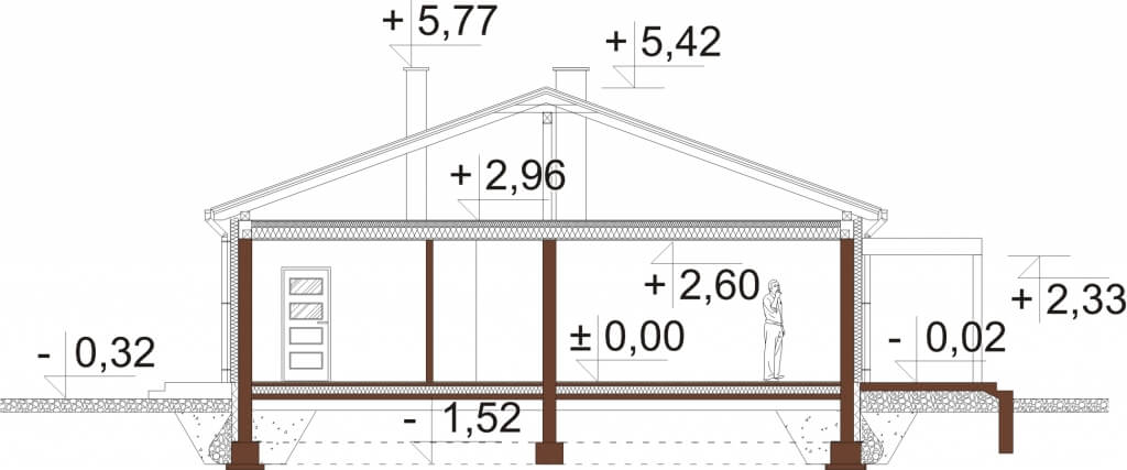 Projekt domu DM-6639 - przekrój