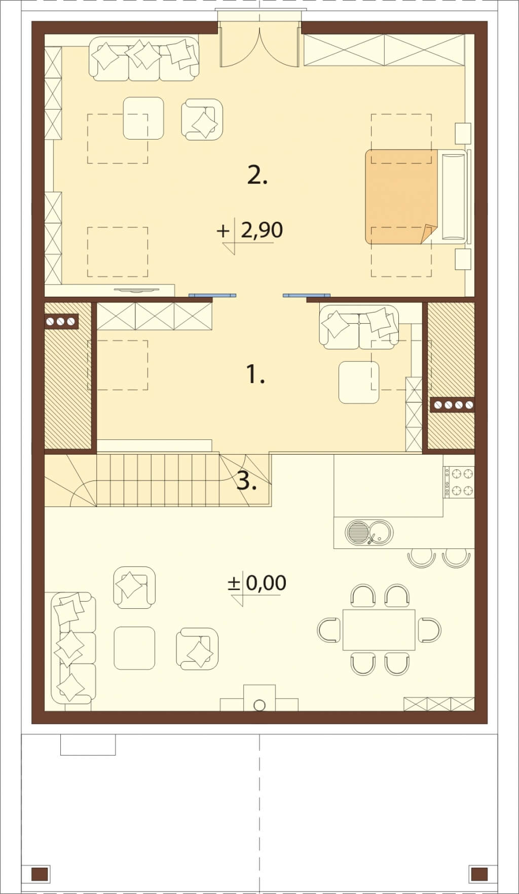 Projekt domu DM-6638 - rzut