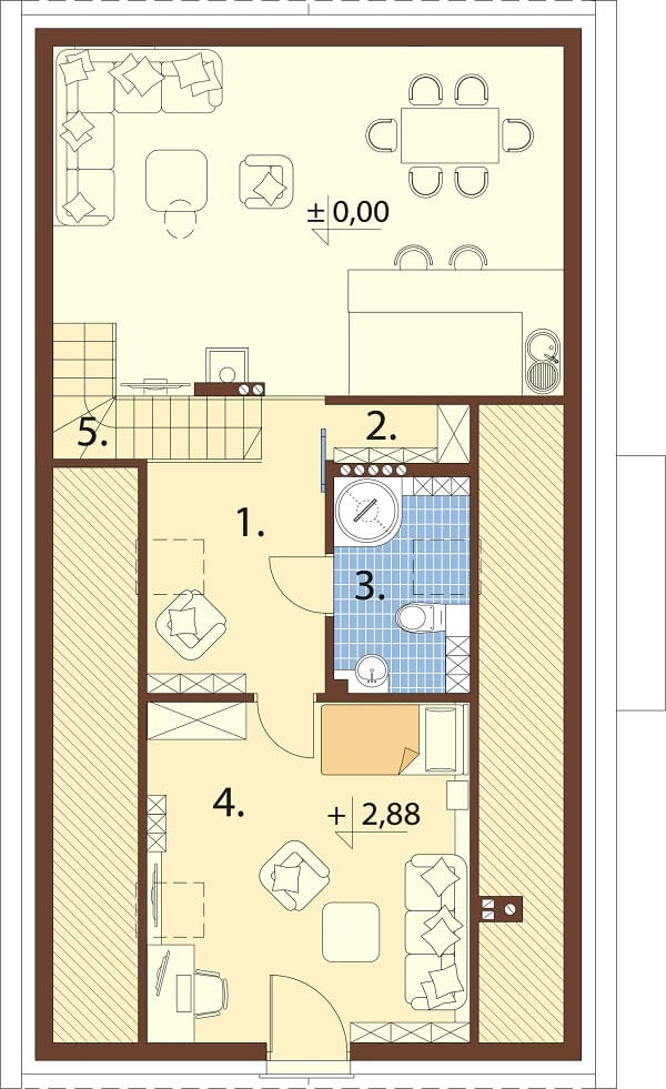 Projekt domu DM-6645 - rzut