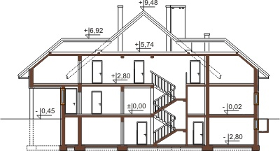 Projekt domu DM-5562 - przekrój