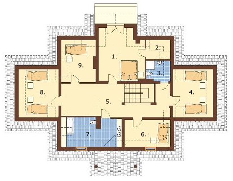 Projekt domu DM-5562 - rzut