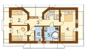 Projekt domu DM-6235 - rzut