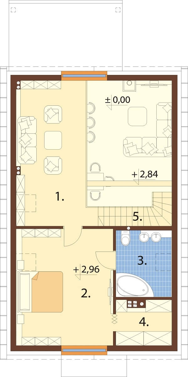 Projekt domu DM-6649 - rzut