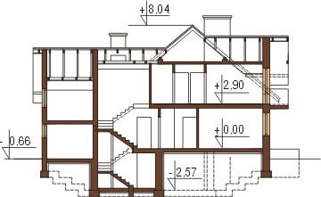 Projekt domu DM-6236 - przekrój