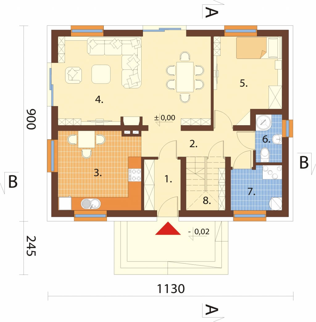 Projekt domu DM-6653 - rzut