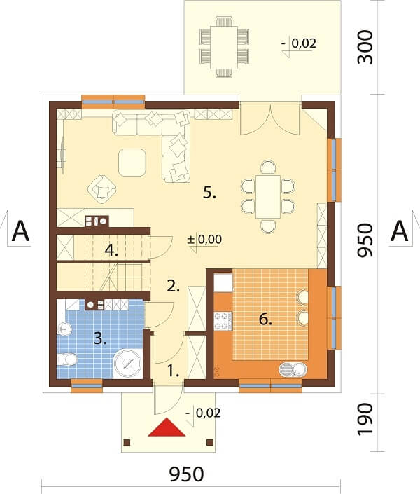 Projekt domu DM-6647 - rzut