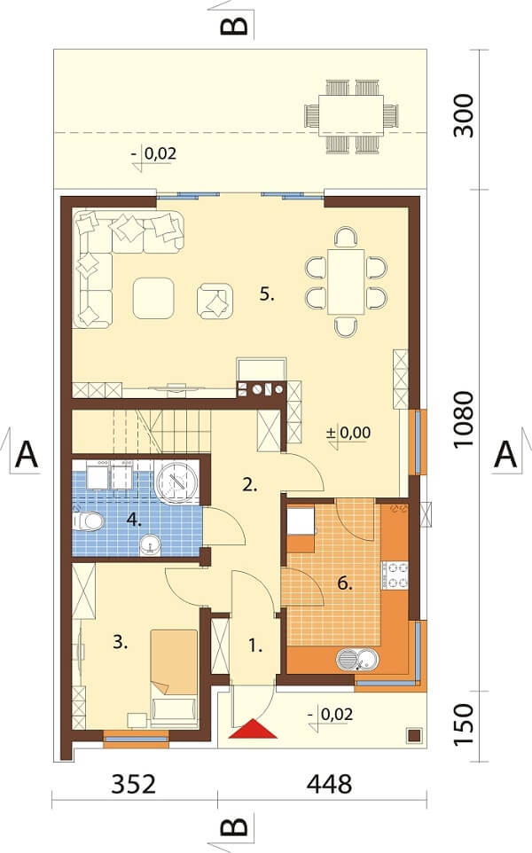 Projekt domu DM-6656 - rzut