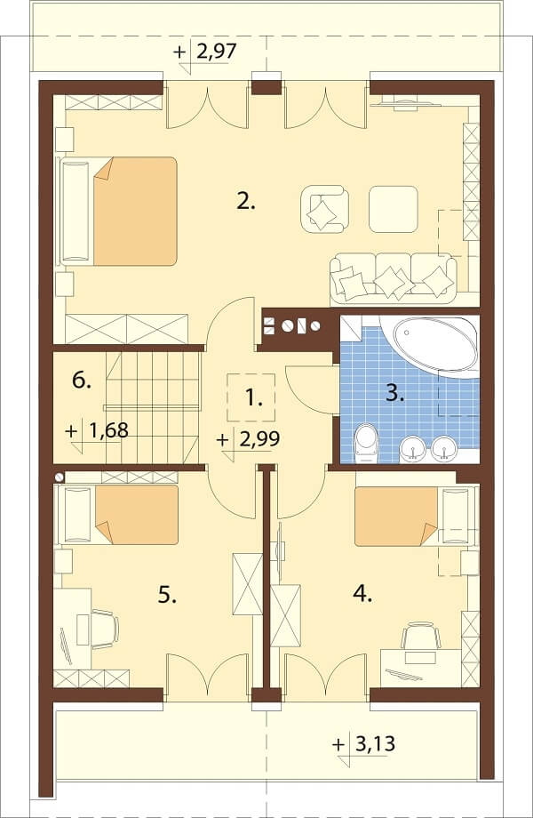 Projekt domu DM-6656 - rzut