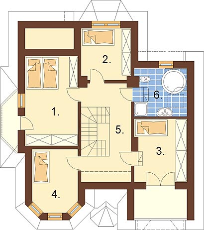 Projekt domu DM-6238 - rzut