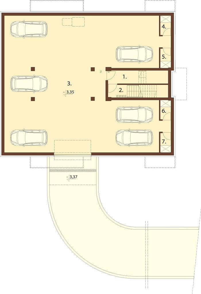 Projekt domu DM-6496 B (DP) - rzut