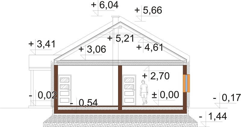 Projekt domu DM-6676 - przekrój