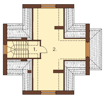 Projekt domu DM-6239 - rzut