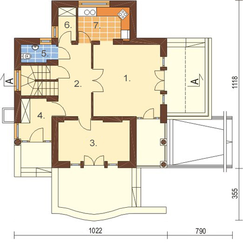 Projekt domu DM-6239 - rzut