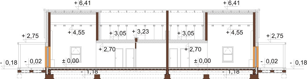 Projekt domu DM-6650 - przekrój