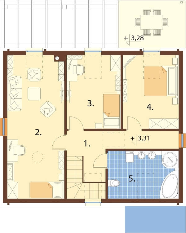 Projekt domu DM-6659 - rzut